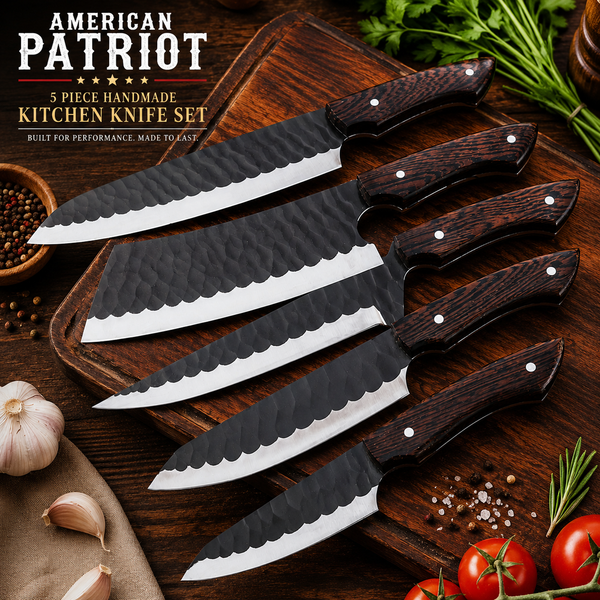 5 Piece Handmade Kitchen Knife Set
