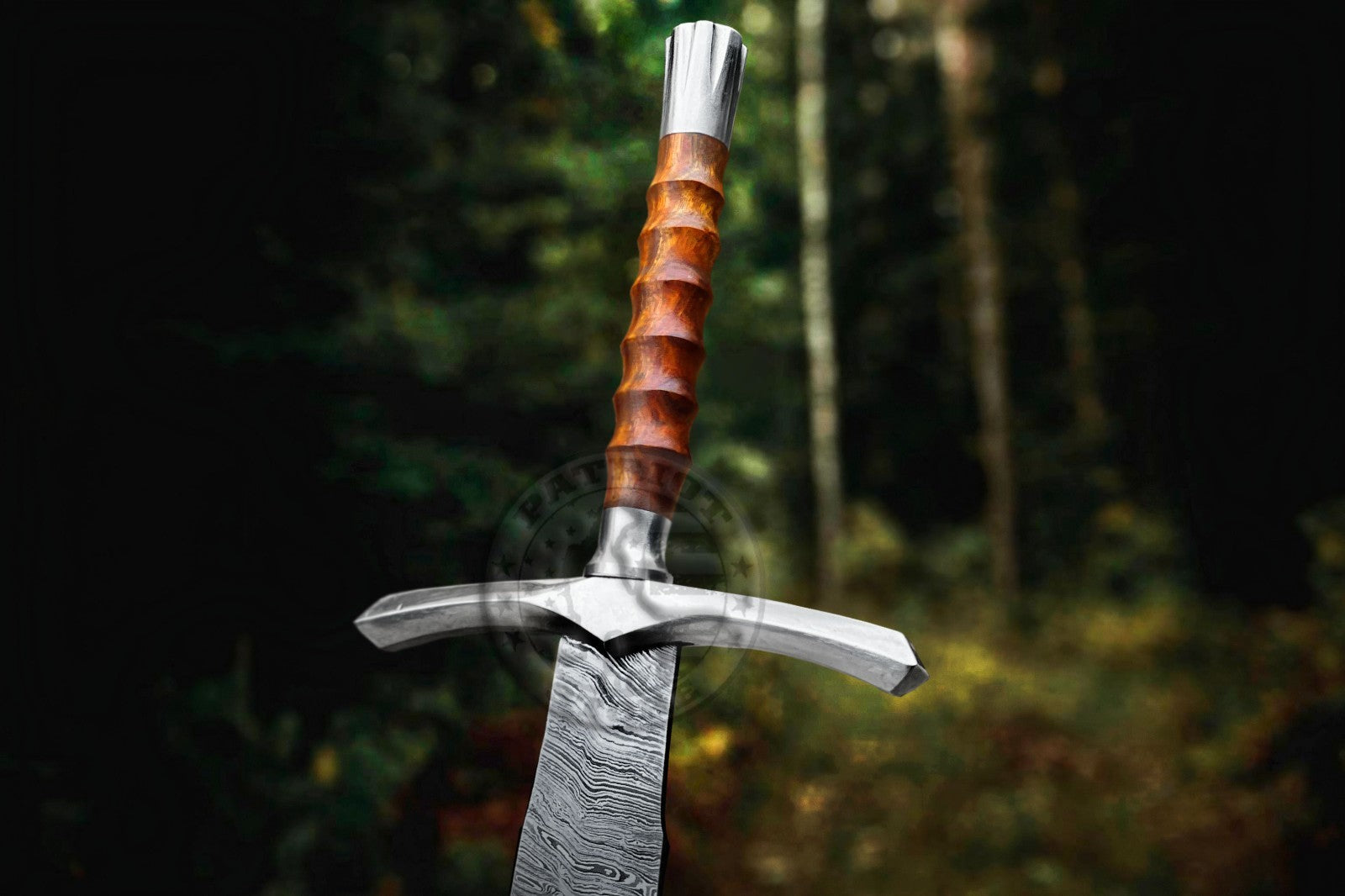 Hand-Forged Full Tang Viking Sword with Sheath Battle Ready-Damasucs Sword-