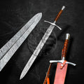 Battle Ready Viking Sword Damascus Steel Full Tang Blade-Damascus Sword-