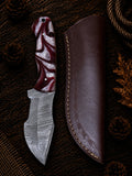 Damascus fixed blade hunting knife ALI126